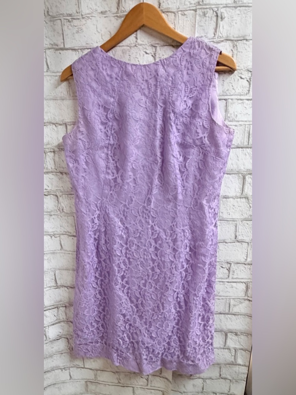 Vintage Lavender Lace Sleeveless Dress Handmade 50’s-60’s